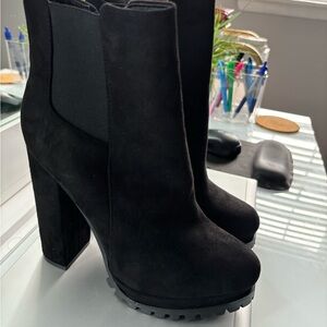 Fashion Nova Black Heeled Boots